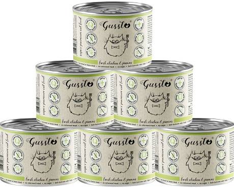Gussto Fresh Chicken & Prawns Mokra Karma z kurczakiem 6x200g PAKIET