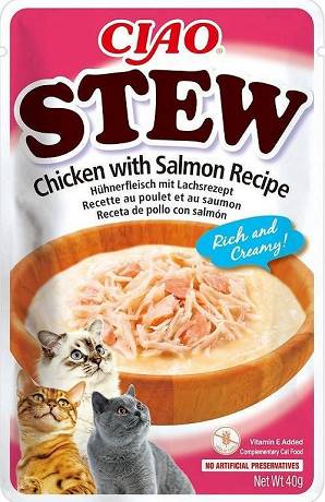 Inaba Ciao Stew Chicken with Salmon Karma z kurczakiem i łososiem dla kota 40g