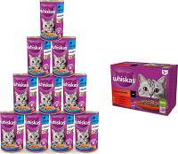 Whiskas CAT Adult Karma mokra z tuńczykiem (galaretka) op. 24x400g PAKIET + Whiskas CAT Adult Karma mokra klasyczne posiłki (sos) op. 12x85g GRATIS