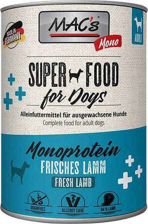 Mac's DOG Monoprotein Adult Mokra karma z jagnięciną 800g