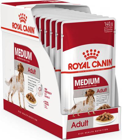 Royal Canin DOG Adult Medium Karma mokra op. 10x140g PAKIET