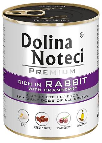 Dolina Noteci Premium DOG Adult Karma mokra z królikiem i żurawiną op. 800g