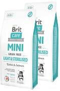 Brit Care DOG MINI Adult Light&Sterilised Grain-Free Rabbit&Salmon Karma sucha z królikiem i łososiem op. 2x7kg DWU-PAK