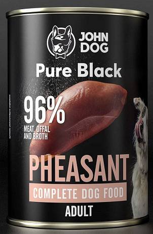 John Dog Adult Pure Black Pheasant Karma z bażantem dla psa op. 400g