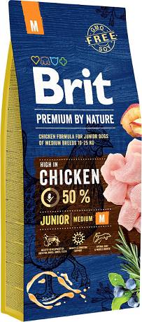 Brit Premium by Nature DOG Junior Medium Karma sucha op. 15kg