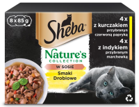Sheba CAT Nature's Collection Karma mokra smaki drobiowe (sos) op. 8x85g WYPRZEDAŻ