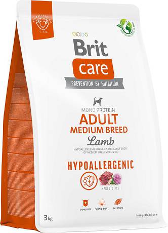 Brit Care DOG Hypoallergenic Adult Medium Lamb Karma sucha z jagnięciną op. 3kg