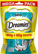 Dreamies Przysmak z pysznym serem dla kota op. 180g + Dreamies Przysmak z łososiem op. 60g GRATIS