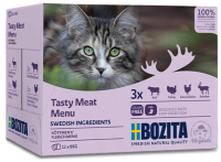 Bozita CAT Tasty Meat Menu Karma mokra Mix smaków (galaretka) op. 12x85g