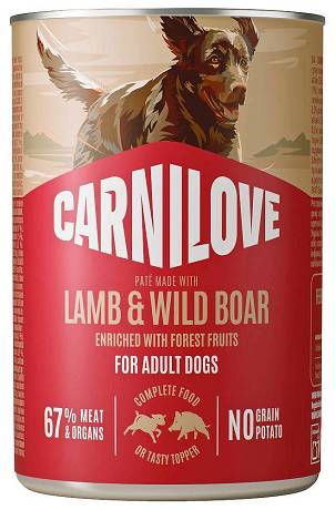 Carnilove DOG Adult Lamb&Wild Boar Mokra Karma z  jagnięciną i dziczyzną 400g