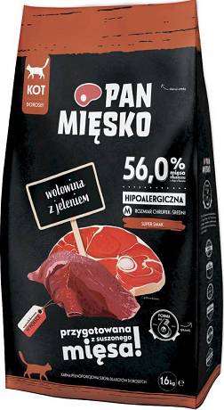 Pan Mięsko CAT Adult Karma sucha wołowina z jeleniem op.1,6kg
