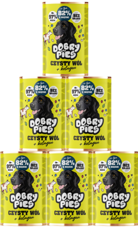 Dobry Pies Adult Mono Mokra Karma z wołowiną dla psa 12x400g PAKIET