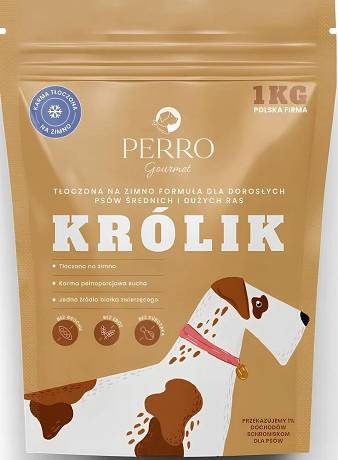 Perro Gourmet Adult Medium Sucha Karma tłoczona na zimno z królikiem dla psa 1kg [Data ważności 12.2026]