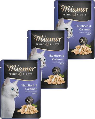 Miamor CAT Feine Filets Karma mokra z tuńczykiem i kalmarami op. 12x100g PAKIET