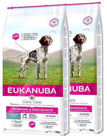 Eukanuba DOG Adult Working&Endurance Daily Care Karma sucha op. 2x15kg DWU-PAK