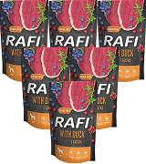 Rafi Pies with Duck Mokra Karma z kaczką, borówką i żurawiną 10x500g (saszetka)