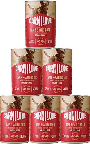 Carnilove DOG Adult Lamb&Wild Boar Mokra Karma z  jagnięciną i dziczyzną 6x400g PAKIET