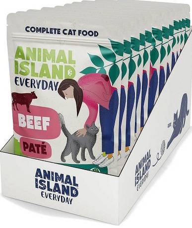 Animal Island Everyday Beef Pate Mokra Karma z wołowiną w pasztecie dla kota 12x100g