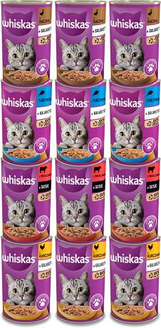 Whiskas CAT Adult Karma mokra w pasztecie i sosie Pakiet Degustacyjny op. 12x400g PAKIET