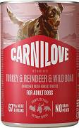 Carnilove DOG Adult Turkey&Reindeer&Wild Boar Mokra Karma z indykiem, reniferem i dzikiem 400g