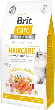 Brit Care CAT Grain-Free Haircare Karma sucha z kurczakiem i łososiem op. 400g
