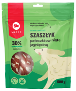 Maced Szaszłyk Pałeczki owinięte jagnięciną Przysmak dla psa op. 500g