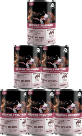 Pet Republic Adult Mokra Karma z wołowiną i warzywami dla psa 6x1250g PAKIET