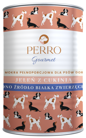 Perro Gourmet Adult Mokra Karma z jeleniem i cukinią dla psa 400g