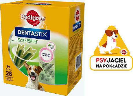 Pedigree DentaStix Fresh Small Przysmak dla psa op. 4x110g (28 szt.) + NAKLEJKA GRATIS