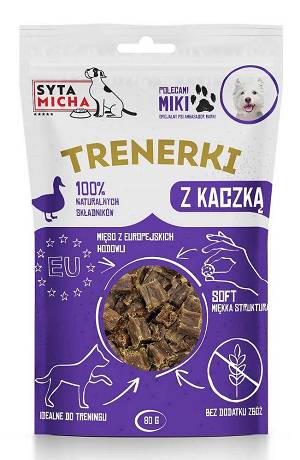 Syta Micha Przysmak Trenerki z kaczką dla psa 80g