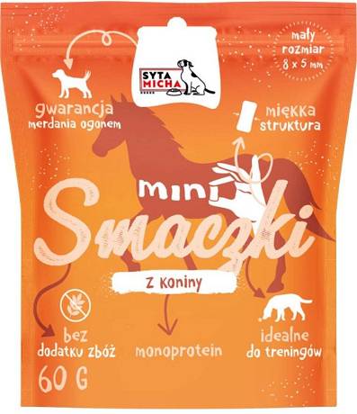 Syta Micha Mini Smaczki Przysmaki z koniną dla psa 60g