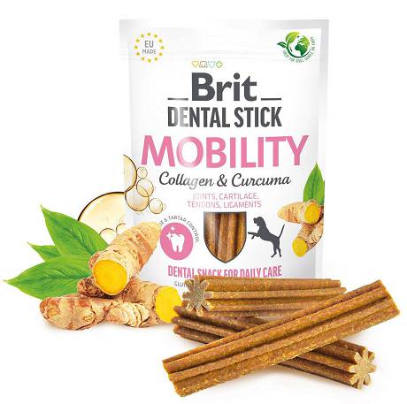 Brit Dental Stick Mobility Collagen&Curcuma Przysmak z kolagenem i kurkumą dla psa op. 251g