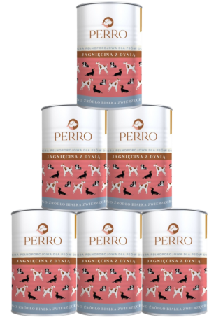Perro Mokra Karma z jagnięciną i dynią dla psa 6x400g PAKIET