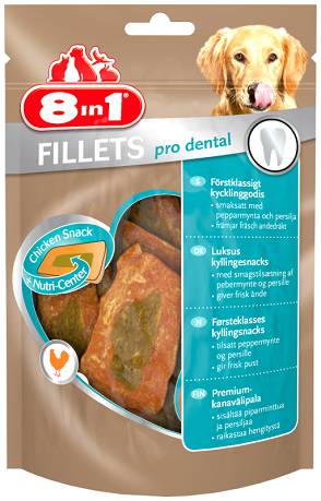 8in1 Fillets Pro Dental Przysmak z kurczakiem dla psa op. 80g