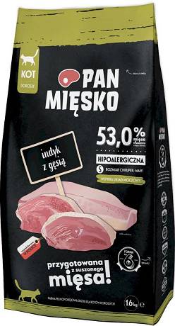 Pan Mięsko CAT Adult Karma sucha indyk z gęsią op.  1.6kg