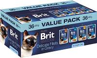 Brit Premium CAT Adult Delicate Fillets in Gravy Value Pack Filety w sosie 36x85g PAKIET
