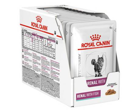 Royal Canin Vet CAT Renal with Fish Karma mokra z rybami op. 12x85g PAKIET