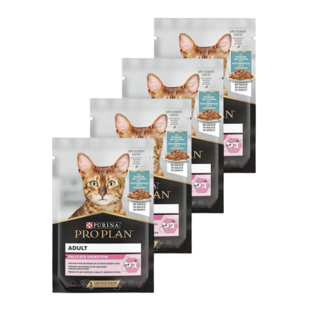 Pro Plan CAT Adult Delicate Karma mokra z rybami oceanicznymi op. 12x85g PAKIET