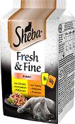 Sheba CAT Fresh&Fine in sauce Karma mokra Mix Smaków drobiowych (sos) op. 6x50g