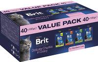 Brit Premium CAT Adult Sterilised Delicate Chunks in Gravy Value Pack Kawałki w sosie 40x100g PAKIET