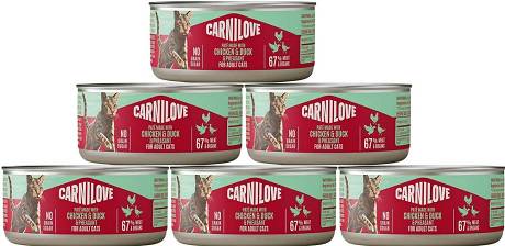 Carnilove CAT Chicken&Duck&Pheasant Pate Mokra Karma z kurczakiem, kaczką i bażantem 12x100g PAKIET