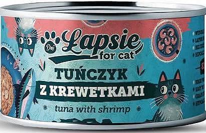 Łapsie Adult Mokra Karma z tuńczykiem i krewetkami dla kota 80g
