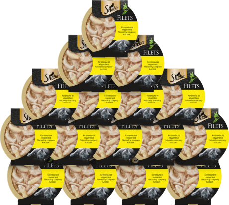 Sheba Filets Mokra Karma z szarpanym kurczakiem w sosie dla kota 16x60g PAKIET