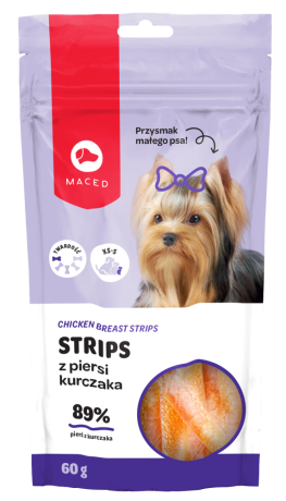 Maced Strips z piersi kurczaka Przysmak dla psa op. 60g