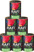 Rafi Pies with Game Mokra Karma z dziczyzną, borówką i żurawiną 12x400g PAKIET