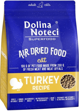 Dolina Noteci Superfood Adult Suszona Karma z indykiem dla kota 1kg