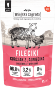 Wiejska Zagroda Hypoallergenic Mokra Karma z kurczakiem i jagnięciną dla kota 85g
