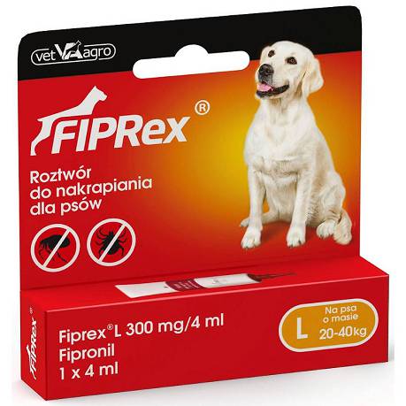 Fiprex Spot On Krople dla psa od 20-40kg rozm. L