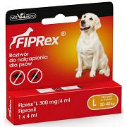 Fiprex Spot On Krople dla psa od 20-40kg rozm. L [Data ważności: 09.2023]