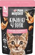 Pan Mięsko KITTEN Adult Mokra Karma z kurczakiem i królikiem 85g